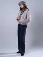 شلوار پارچه ای بگ قد 110 بزیاق سرمه ای کد 22654 - Image 8