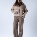 شلوار پارچه ای بگ قد 110 بزیاق نسکافه ای کد 22659