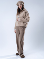 شلوار پارچه ای بگ قد 110 بزیاق نسکافه ای کد 22659 - Image 3