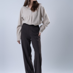 شلوار پارچه ای بگ قد 110 بزیاق قهوه ای کد 22662