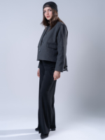 شلوار پارچه ای فول بگ قد 110 مشکی بزیاق کد 22712 - Image 4