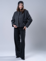 شلوار پارچه ای فول بگ قد 110 مشکی بزیاق کد 22712