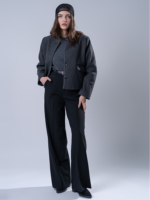 شلوار پارچه ای فول بگ قد 110 مشکی بزیاق کد 22712 - Image 5