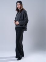 شلوار پارچه ای فول بگ قد 110 مشکی بزیاق کد 22712 - Image 2