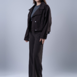 شلوار پارچه ای فول بگ قد 110 بزیاق قهوه ای کد 22714