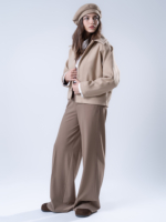 شلوار پارچه ای فول بگ قد 110 بزیاق نسکافه ای کد 22715 - Image 2