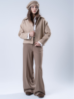 شلوار پارچه ای فول بگ قد 110 بزیاق نسکافه ای کد 22715 - Image 3