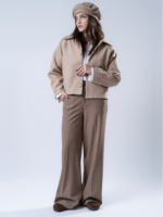 شلوار پارچه ای فول بگ قد 110 بزیاق نسکافه ای کد 22715 - Image 4