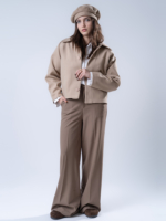 شلوار پارچه ای فول بگ قد 110 بزیاق نسکافه ای کد 22715 - Image 5