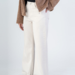 شلوار کتان بگ قد 110 کرم کم کش کد 22737