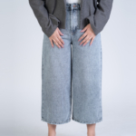 شلوار جین کراپ واید لگ قد 85 کد 22779