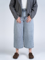 شلوار جین کراپ واید لگ قد 85 کد 22779