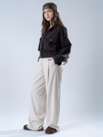 شلوار پارچه ای واید لگ فیلتو قد 110 کرم تیکال کد 22792 - Image 3