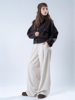 شلوار پارچه ای واید لگ فیلتو قد 110 کرم تیکال کد 22792 - Image 5