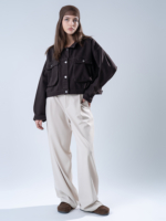 شلوار پارچه ای واید لگ فیلتو قد 110 کرم تیکال کد 22792 - Image 7