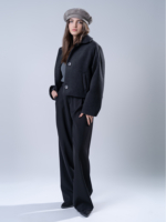 شلوار پارچه ای واید لگ فیلتو قد 110 مشکی تیکال کد 22793 - Image 8