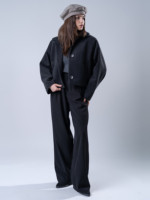 شلوار پارچه ای واید لگ فیلتو قد 110 مشکی تیکال کد 22793