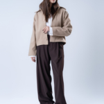 شلوار پارچه ای واید لگ فیلتو قد 110 قهوه ای تیکال کد 22796