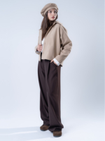 شلوار پارچه ای واید لگ فیلتو قد 110 قهوه ای تیکال کد 22796 - Image 3