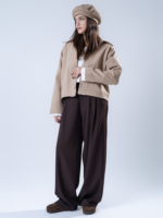 شلوار پارچه ای واید لگ فیلتو قد 110 قهوه ای تیکال کد 22796 - Image 4