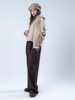 شلوار پارچه ای واید لگ فیلتو قد 110 قهوه ای تیکال کد 22796 - Image 5