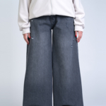 شلوار جین فول بگ قد 110 مشکی