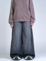 شلوار جین فول بگ قد 110 مشکی