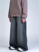 شلوار جین فول بگ قد 110 مشکی