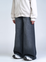 شلوار جین فول بگ قد 110 مشکی