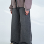 شلوارجین فول بگ قد 110 مشکی