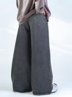 شلوارجین فول بگ قد 110 مشکی