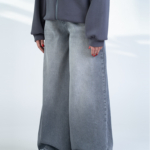 شلوار جین فول بگ قد 110 طوسی