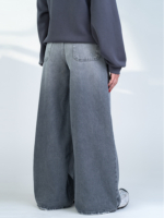 شلوار جین فول بگ قد 110 طوسی