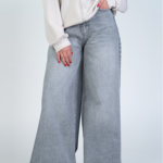 شلوار جین فول بگ قد 110 طوسی