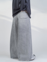 شلوار جین فول بگ قد 110 طوسی