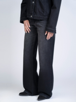 شلوار جین بگ قد 115 مشکی کد 21629