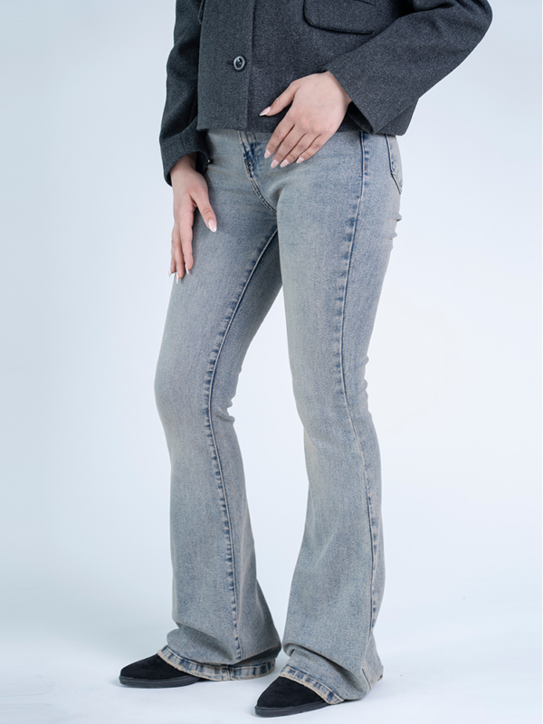 شلوار جین بوت کات قد 110 کش کد 21674 - Image 3