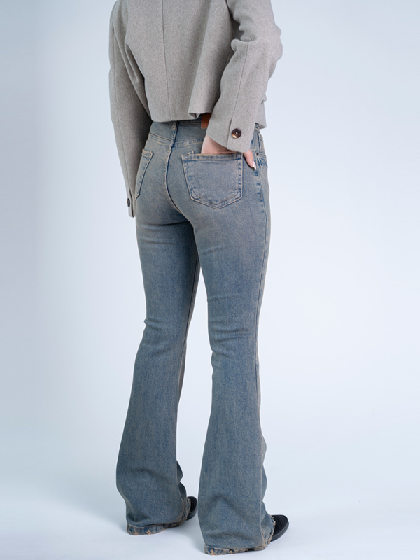 شلوار جین بوت کات قد 110 کش کد 21675 - Image 2