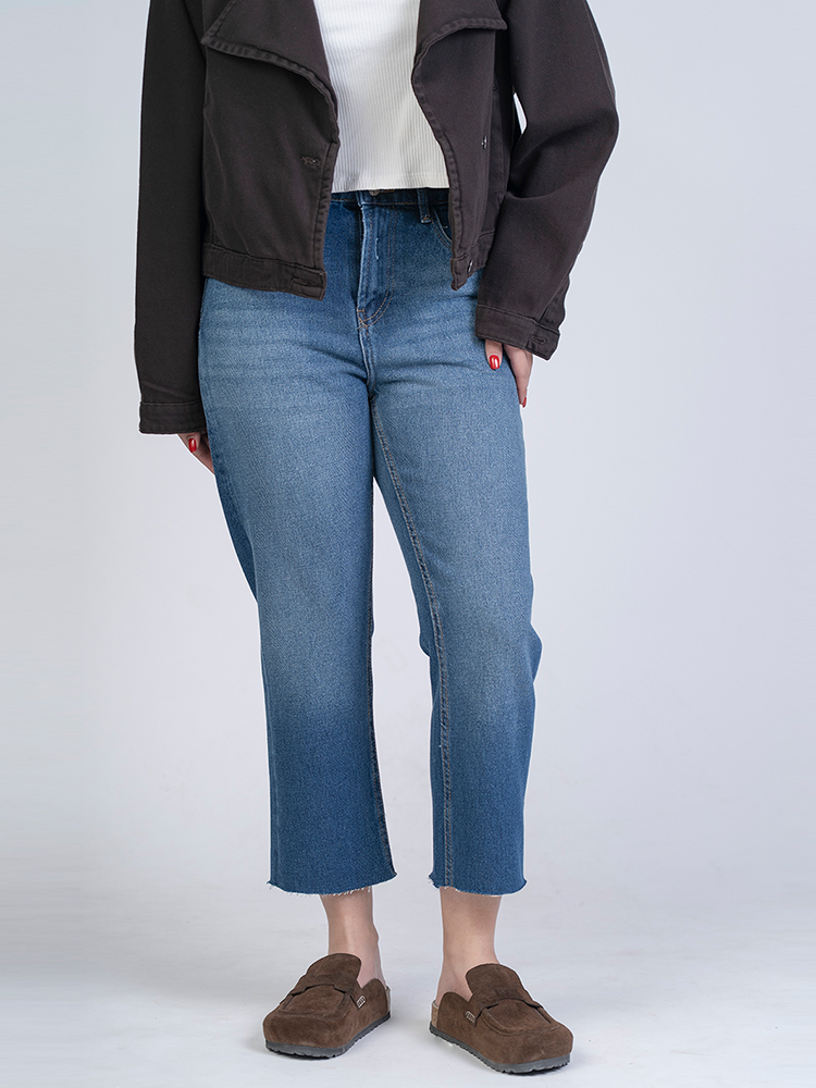 22075 (1) شلوار جین استریت قد 90 دمپا کات کد 22075 - Image 1