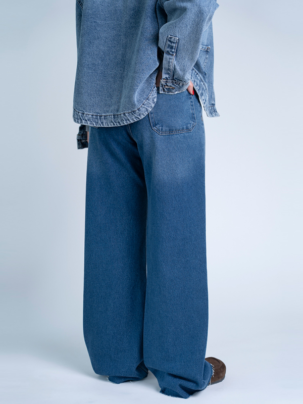شلوار جین بگ قد 115 دمپا کات کد 22113 - Image 2