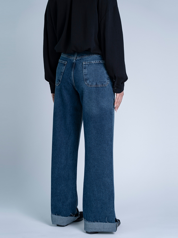 شلوار جین بگ قد 115 دمپا کات کد 22114 - Image 2