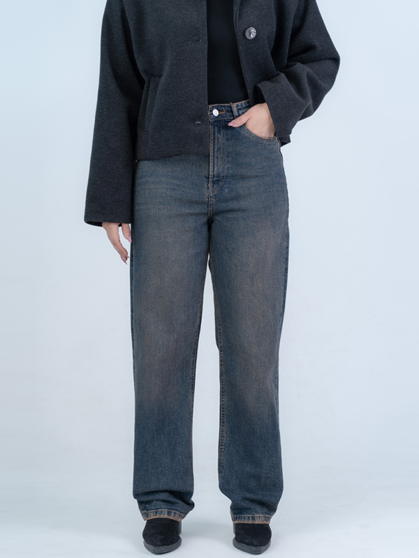 شلوار جین رگولار قد 110 کم کش کد 22124 - Image 3