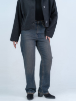 شلوار جین رگولار قد 110 کم کش کد 22124