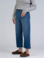 شلوار جین بگ قد 90 کم کش کد 22155 - Image 2