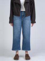 شلوار جین بگ قد 90 کم کش کد 22156 - Image 2