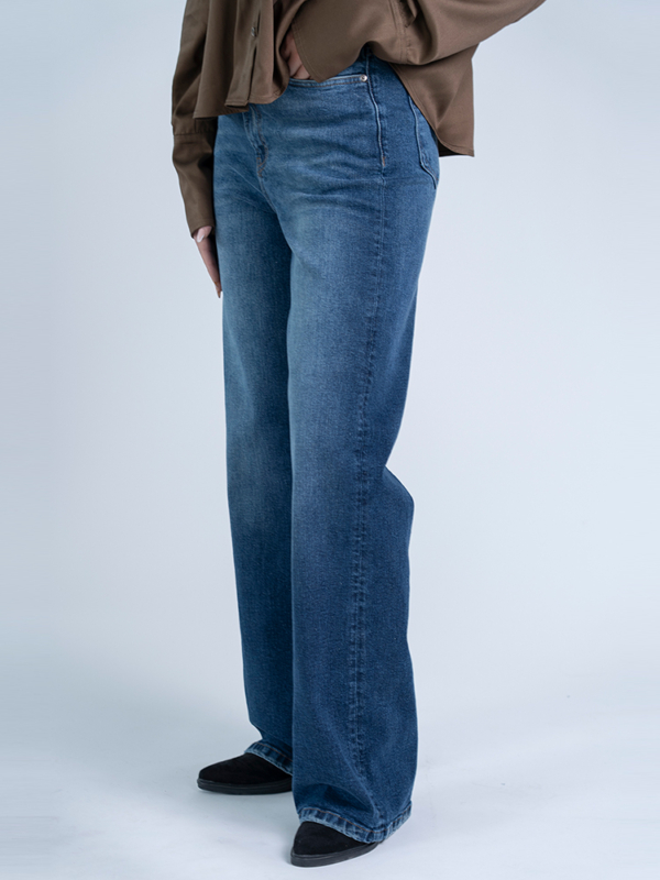 شلوار جین بگ قد 110 کم کش کد 22187 - Image 4