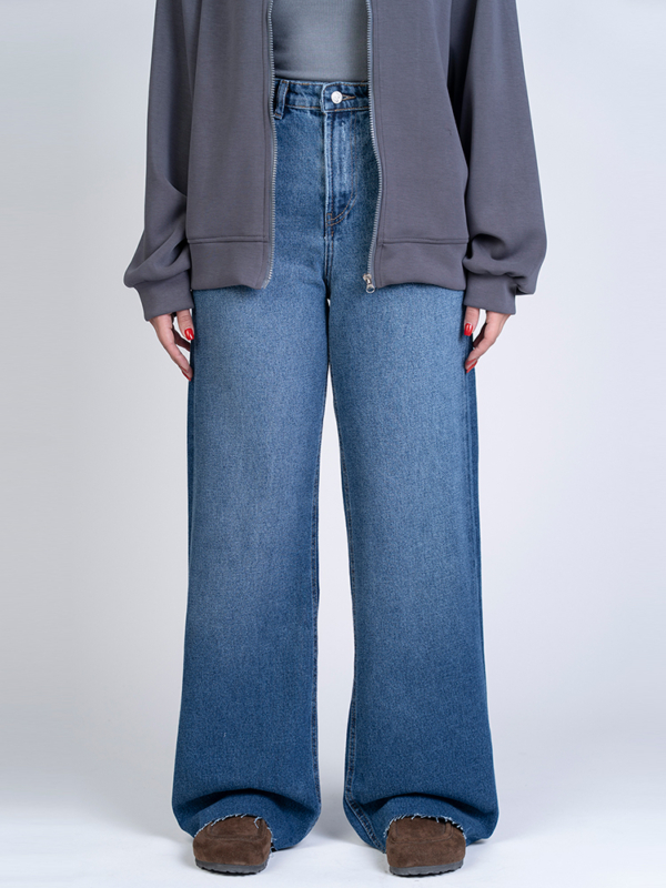 شلوار جین بگ قد 115 دمپا کات کد 22221 - Image 3