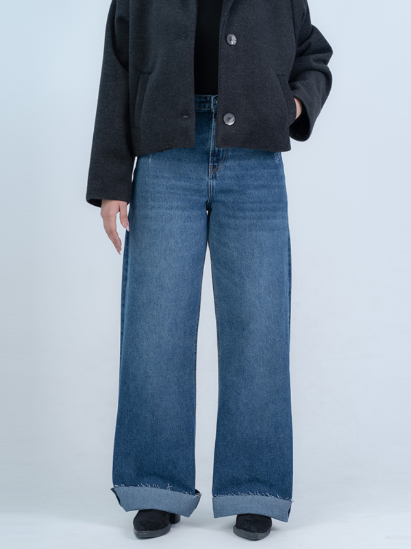 شلوار جین بگ قد 115 دمپا کات کد 22225 - Image 3