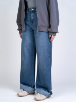 شلوار جین بگ قد 115 دمپا کات کد 22227 - Image 4