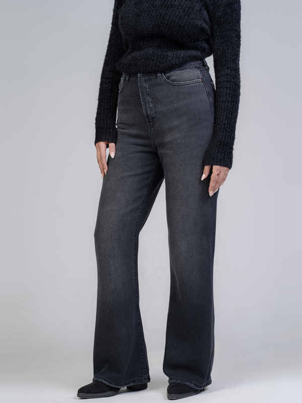 شلوار جین فلر قد 110 مشکی کد 22291 - Image 3